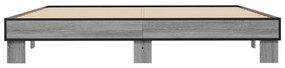 vidaXL Πλαίσιο Κρεβατιού Γκρι Sonoma 180x200 εκ. Επεξ. Ξύλο &amp; Μέταλλο