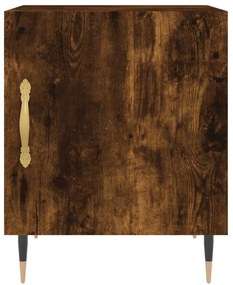 vidaXL Κομοδίνα 2 τεμ. Καπνιστή Δρυς 40x40x50 εκ. από Επεξεργ. Ξύλο