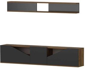 Σύνθεση Τηλεόρασης Tac 788DEC3066 180x31x40cm Walnut-Black