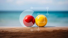 Intra Συλλεκτικό Ξύλινο Παζλ Plywood 4mm - Πολύχρωμα Πασχαλινά αυγά δίπλα στον ωκεανό Σε Ξύλινο Κουτί - Διαστάσεις Puzzle: 10x10 cm – 25 κομμάτια