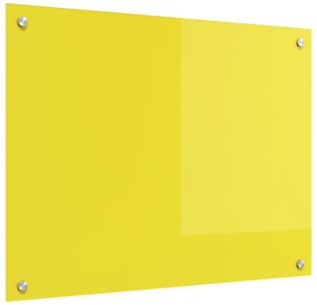 vidaXL Κουζίνα Πίσω τοίχος Κίτρινος 80x60x0,6 εκ. Σκληρυμένο γυαλί