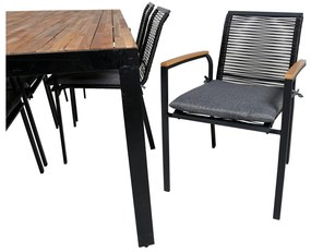 Σετ Τραπέζι και καρέκλες Dallas 1059, Ξύλο, 64 kg, Μέταλλο, Ξύλο: Ακακία, Μαξιλάρι καθίσματος: Ναι | Epipla1.gr