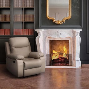 Πολυθρόνα Relax Chicago 1122 Fylliana Γκρί Τεχνόδερμα 97x90x100 εκ. 97x90x100 εκ.