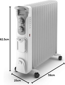 Καλοριφέρ Λαδιού Olimpia Splendid 99298 Λευκό Γκρι 2500 W