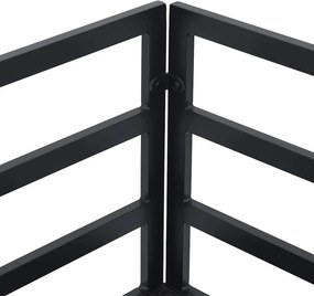 vidaXL Σετ Καναπέ Κήπου με μαξιλάρι 7 pcs Μαύρο Ατσάλι