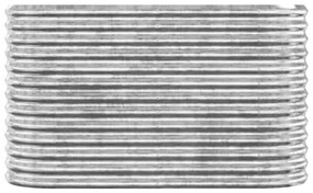 Ζαρντινιέρα Ασημί 114x40x68 εκ. Ατσάλι με Ηλεκτρ. Βαφή Πούδρας - Ασήμι