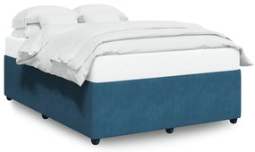 vidaXL Πλαίσιο Κρεβατιού Σκούρο Μπλε 140 x 190 εκ. Βελούδινο