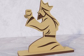 Σετ των 2 Intra απο ξύλο plywood 3mm-4mm πάχος Χριστουγεννιάτικη Δίασταση 15x15 cm INTRAFABR-80307593