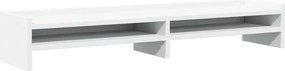 vidaXL Βάση Οθονών Λευκή 100x24x16 εκ. από Επεξ. Ξύλο