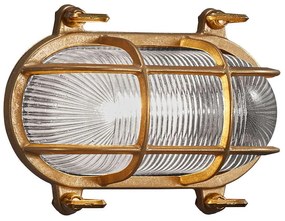 Φωτιστικό Τοίχου Helford 49031035 19x12,5cm 1xE27 12,5W IP64 Brass Nordlux Brass,Glass