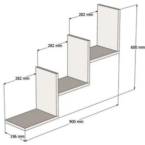 Ραφιέρα τοίχου Mauer καρυδί 90x19,6x60 εκ. 90x19.6x60 εκ.