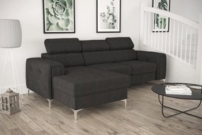 Γωνιακός Καναπές Almeria Mini-Γκρι-Αριστερή-Ύφασμα