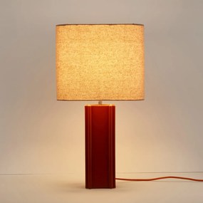 Επιτραπέζιο φωτιστικό από κεραμικό και λινό, BIMO