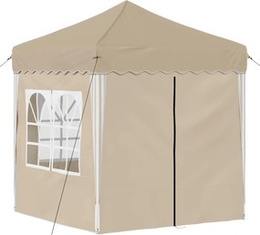 vidaXL Αυτοσχέδιο Μόρφωση 195 x 195 x 245 εκ. Κρεμ Ύφασμα Όξφορντ