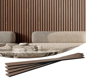 VEVOR Wood Slat Acoustic Panels 7.9 x 94.5 inch for Modern Wall Decor Walnut