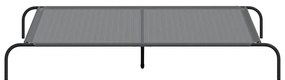 vidaXL Ανυψωμένο κρεβάτι σκύλου γκρι 150x90x20 cm Textilene και χάλυβα