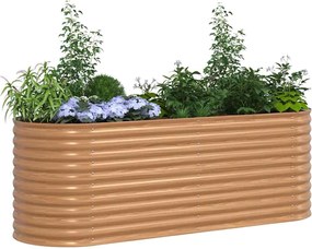 vidaXL Ανεβασμένο Κρεβάτι Καφέ 240 x 80 x 81 cm Ατσάλι