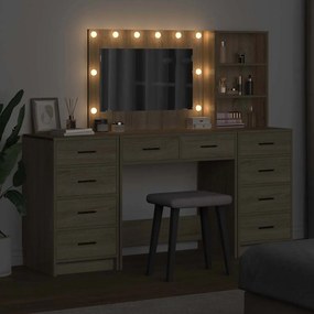 vidaXL Τραπέζι περιποίησης 3 pcs Δρύς Sonoma Επεξεργασμένο ξύλο