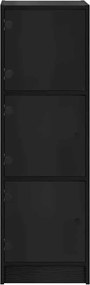 vidaXL Highboard Μαύρη Οξυά 35 x 37 x 109 εκ Επεξεργασμένο ξύλο