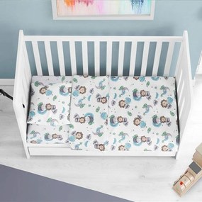 Σεντόνια Βρεφικά Lion 533 (Σετ 3τμχ) Sky Blue DimCol Cradle 120x160cm 100% Cotton