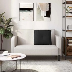 vidaXL Μαξιλάρι Πλάτης Μαύρο 60 x 50 cm Ύφασμα Μικροΐνας