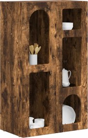 vidaXL Πλαϊνό γραφείο Καπνιστό Δρύς 59 x 35 x 100,5 εκ