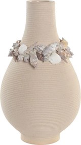 Βάζο Home ESPRIT Κρεμ Κεραμικά Μεσογείακός 19 x 19 x 33 cm