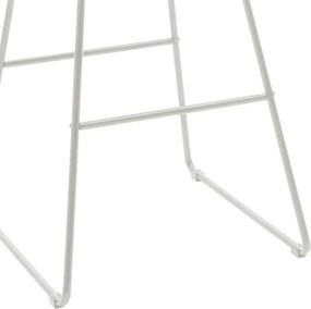 Σκαμπό μπαρ Seth μέταλλο λευκό-μαξιλάρι PVC λευκό 52x52x99 εκ.