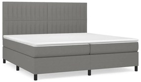 ΚΡΕΒΑΤΙ BOXSPRING ΜΕ ΣΤΡΩΜΑ ΣΚΟΥΡΟ ΓΚΡΙ 200X200 ΕΚ. ΥΦΑΣΜΑΤΙΝΟ 3131618