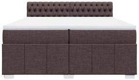 ΚΡΕΒΑΤΙ BOXSPRING ΜΕ ΣΤΡΩΜΑ ΣΚΟΥΡΟ ΚΑΦΕ 200X200 ΕΚ. ΥΦΑΣΜΑΤΙΝΟ 3289485