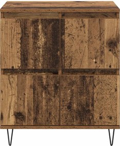 vidaXL Πλαϊνό γραφείο Παλιό ξύλο 60 x 35 x 70 cm