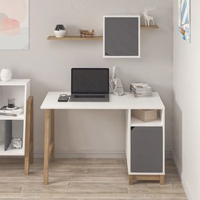 Γραφείο Λευκό / Καρυδί RADOR 120x60x75