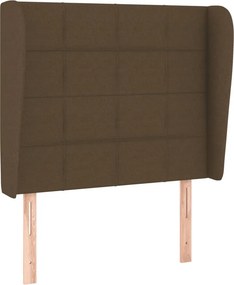 vidaXL Κρεβάτι Boxspring με Στρώμα Σκούρο Καφέ 90x200 εκ. Υφασμάτινο