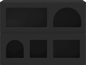 vidaXL Πλαϊνό γραφείο Μαύρο 80.5 x 35 x 59 εκ. Επεξεργασμένο ξύλο