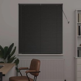 vidaXL Ρολό Παραθύρου με κουρτίνες Άλλο Μαύρο 110 x 130 cm Αλουμίνιο