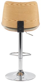 Σκαμπό μπαρ Amani pakoworld περιστρεφόμενο μπεζ pu-βάση χρωμίου 50.5x54x87.5-107.5εκ