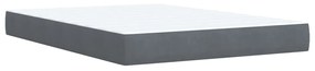 ΚΡΕΒΑΤΙ BOXSPRING ΜΕ ΣΤΡΩΜΑ ΣΚΟΥΡΟ ΓΚΡΙ 140X200 ΕΚ. ΒΕΛΟΥΔΙΝΟ 3290943