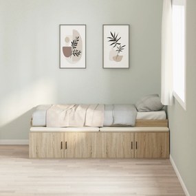 vidaXL Κρεβάτι Αποθήκευσης Sonoma Oak 90x190 εκ.