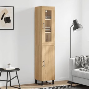 vidaXL Μπουφές Sonoma δρυς 34,5 x 34 x 180 εκ. από Επεξεργασμένο Ξύλο