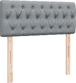 vidaXL Κρεβάτι Boxspring με Στρώμα Ανοιχτό Γκρι 120x200 εκ. Υφασμάτινο