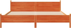 vidaXL Σκελετός Κρεβ. Χωρίς Στρώμα Καφέ Κεριού 200x200 εκ Μασίφ Πεύκο