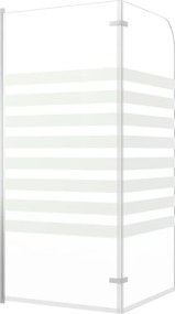 vidaXL Καμπίνα Μπανιέρας 120 x 140 εκ. από Ψημένο Γυαλί Ριγέ