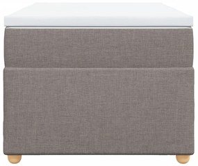 Κρεβάτι Boxspring με Στρώμα Taupe 80x200 εκ. Υφασμάτινο - Μπεζ-Γκρι