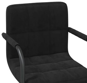 vidaXL Καρέκλα Τραπεζαρίας Μαύρη Βελούδινη