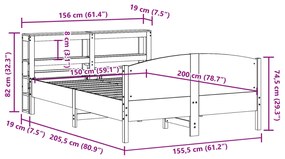 ΣΚΕΛΕΤΟΣ ΚΡΕΒ. ΧΩΡΙΣ ΣΤΡΩΜΑ ΚΑΦΕ ΚΕΡΙΟΥ 150X200 ΕΚ ΜΑΣΙΦ ΠΕΥΚΟ 3306224