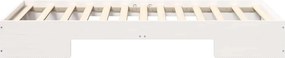 vidaXL Σκελετός Κρεβατιού Λευκό 75 x 190 cm