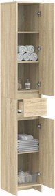 vidaXL Ντουλάπι Μπάνιου Sonoma Δρυς 30 x 33 x 190 εκ.