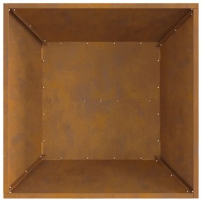 vidaXL Τζάκι Δρυός 60x60x30 εκ. Από Ανοξείδωτο Χάλυβα