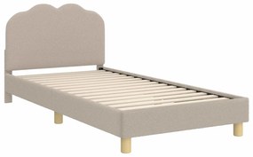 vidaXL Κρεβάτι Παιδικής Κρεβατοκάμαρας με Κεφαλάκι Ανοιχτό γκρι