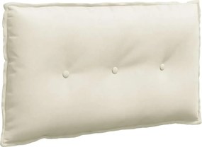 vidaXL Μαξιλάρι Πλάτης Κρεμ 80 x 50 cm Υφασμάτινο Κορντουρά